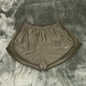 Nike Tempo Dri-Fit CU8890-224 Army Green Lined Running Shorts Women's Size Large